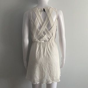 White Mini Dress with Open Back